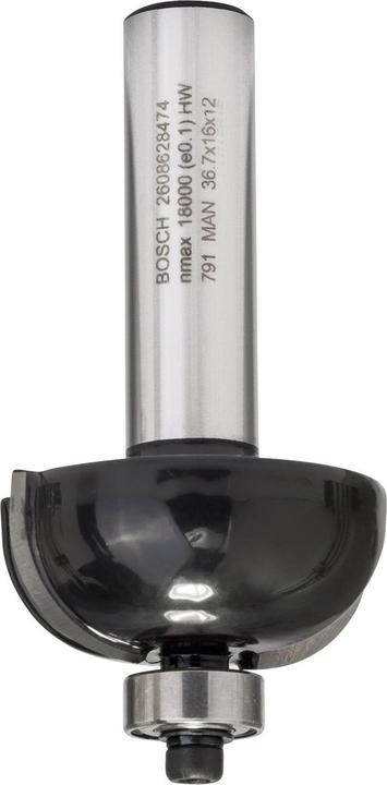 Produktbild Bosch Professional Zubehör Hohlkehlenfräser, 12 mm, R1 12 mm, D 36,7 mm, L 16 mm, G 70 mm