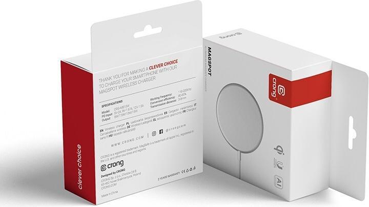 Produktbild Crong MagSpot Wireless Charger - Aluminiowa ładowarka MagSafe 15W (Graphite) (15 W)