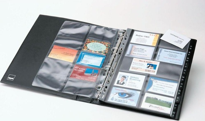 Actual product image Sigel Sleeves for business card ring binders (A8)