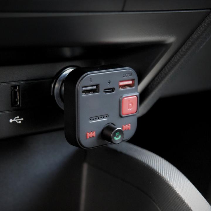 Image du produit Savio Emetteur FM Bluetooth 5.3 QC 3.0 Chargeur Ecran LED Bass Boost TR-15 noir
