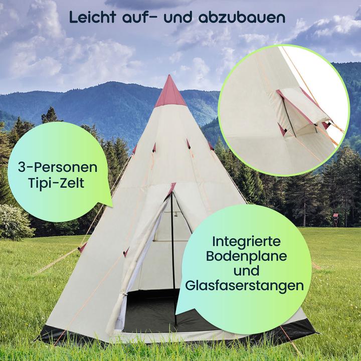Produktbild Redcliffs Tipi Zelt für 2-3 Personen (Tarp, 3.20 kg)