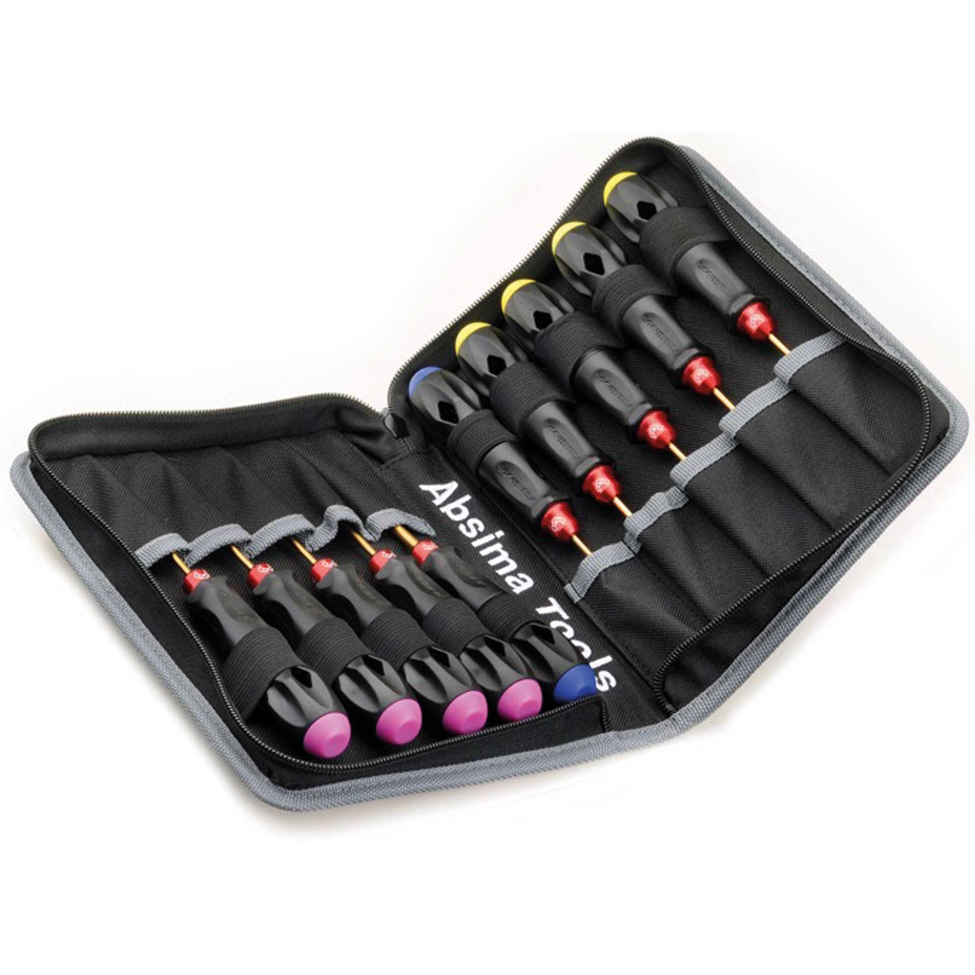 Absima, Schraubenzieher, Werkzeugtasche inkl. 10 St. Titanium Pro Tools