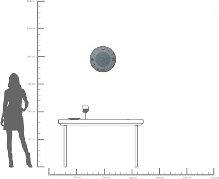 Image du produit Kare Design Horloge murale Leonardo gris/doré (49 cm)