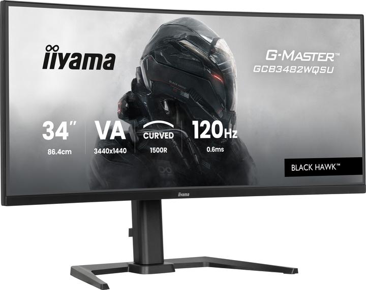 Produktbild iiyama 86.4cm (34") GCB3482WQSU-B1 21:9 2xHDMi+DP+USB-C (3440 x 1440 Pixel, 34")