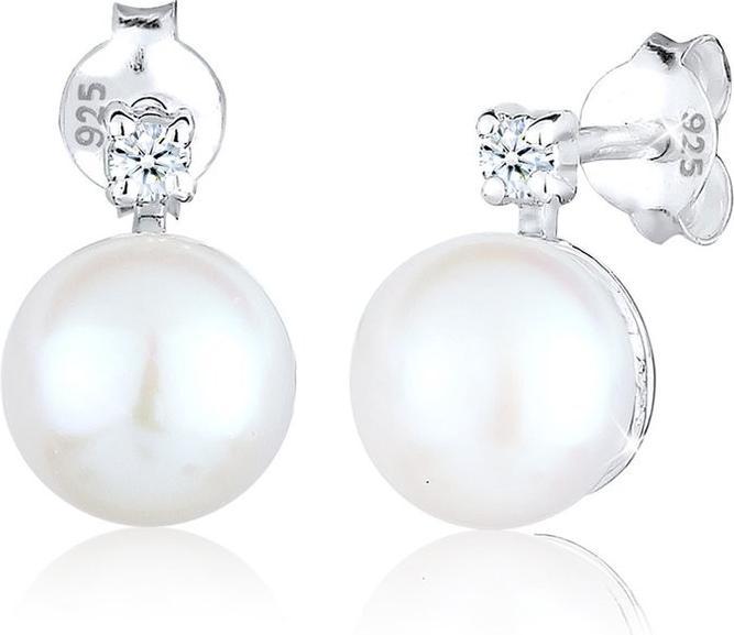 Immagine prodotto Elli Orecchini con diamante e perla per donna, elegante e scintillante (Argento 925)