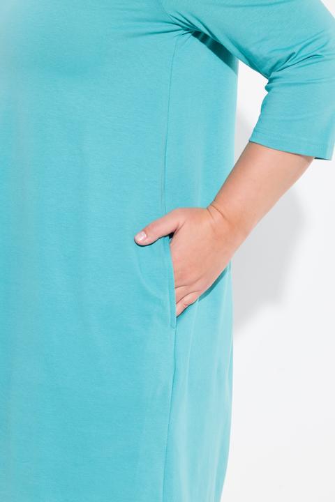 Produktbild Ulla Popken Longshirt, Zierbänder, A-Linie, V-Ausschnitt, 3/4-Arm (46, 48)