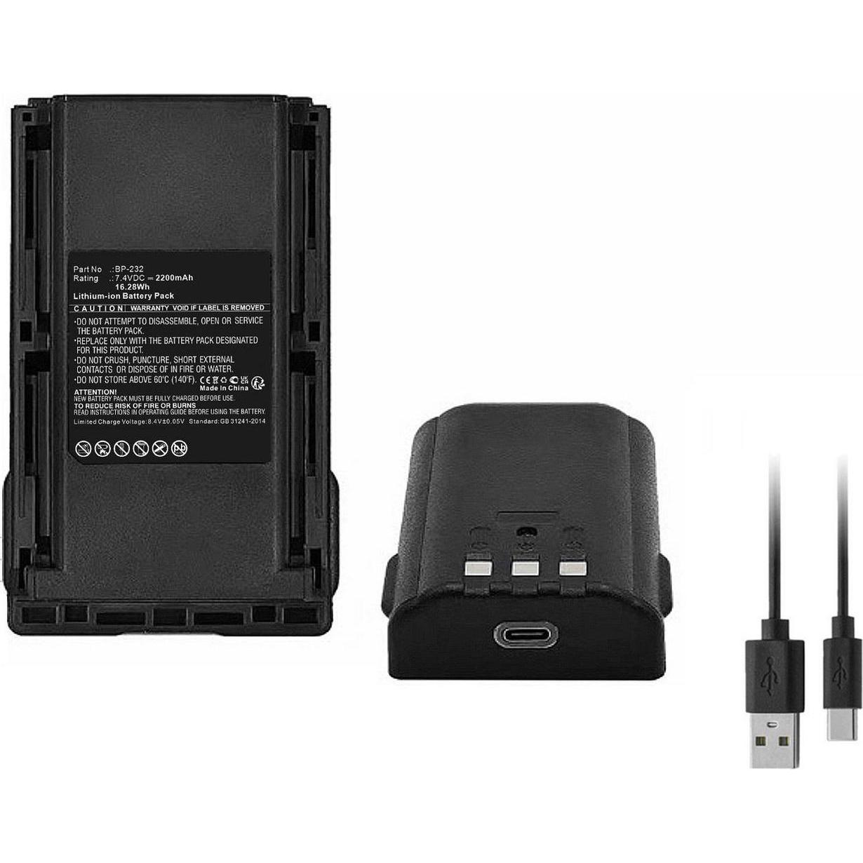 CoreParts Battery 7.4V 2200mAh 16.28Wh (1 Zellen, 2200 mAh), Notebook Akku, Schwarz