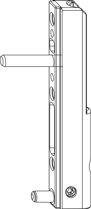 Maco Ecklagerband PVC, mit 5 mm Tragezapfen L=23 mm, 120 kg, silber (52479)