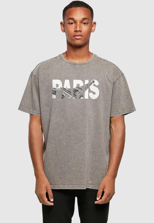 Image du produit Merchcode Paris Eiffel Tower Acid Washed Oversize Tee - 117193 (3XL)