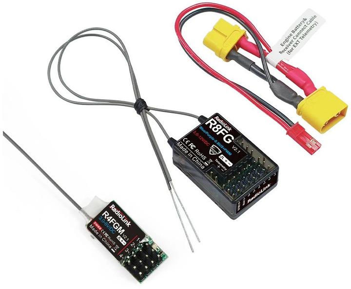 Image du produit RadioLink Emetteur RC8X 2.4 GHz, 8 canaux, avec 2 récepteurs