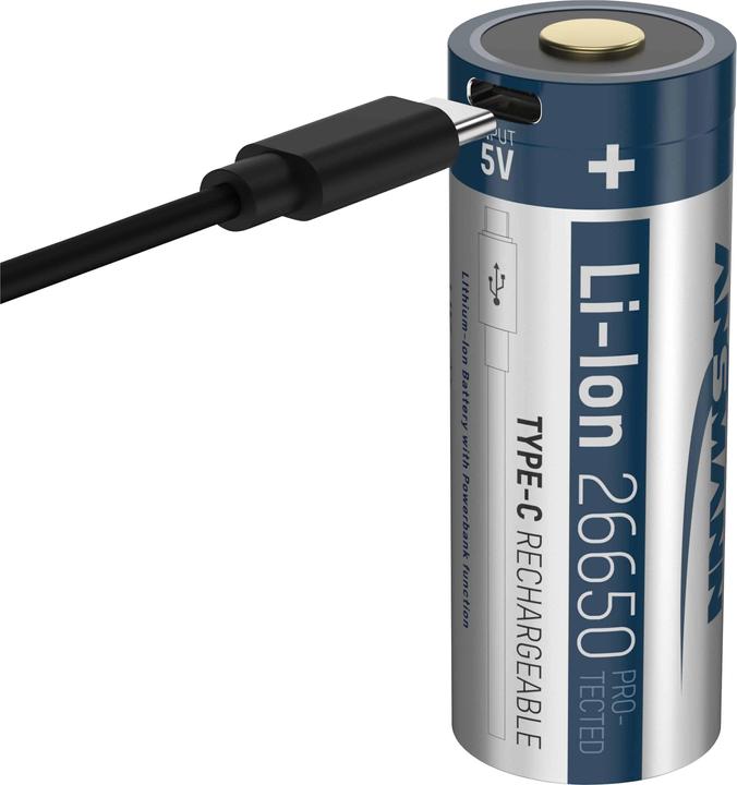 Immagine prodotto Ansmann Ricaricabile di tipo C (1 pz., 26650, 5100 mAh)