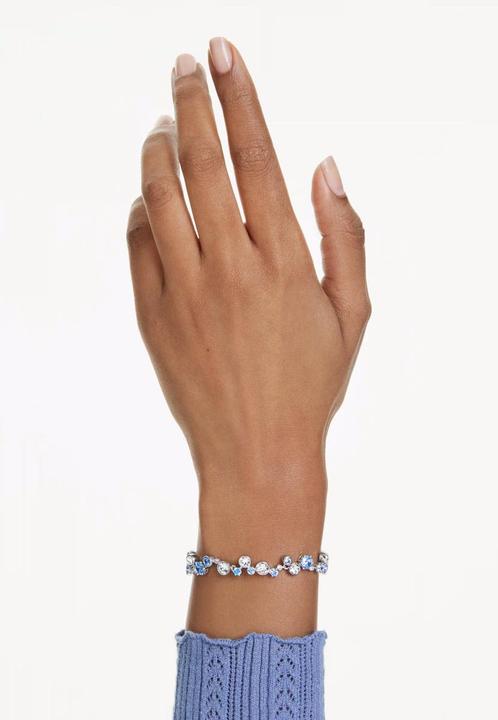Actual product image Swarovski Constella Armband Verschiedene Schliffe Blau Rhodiniert (20 cm, Swarovski Metal)