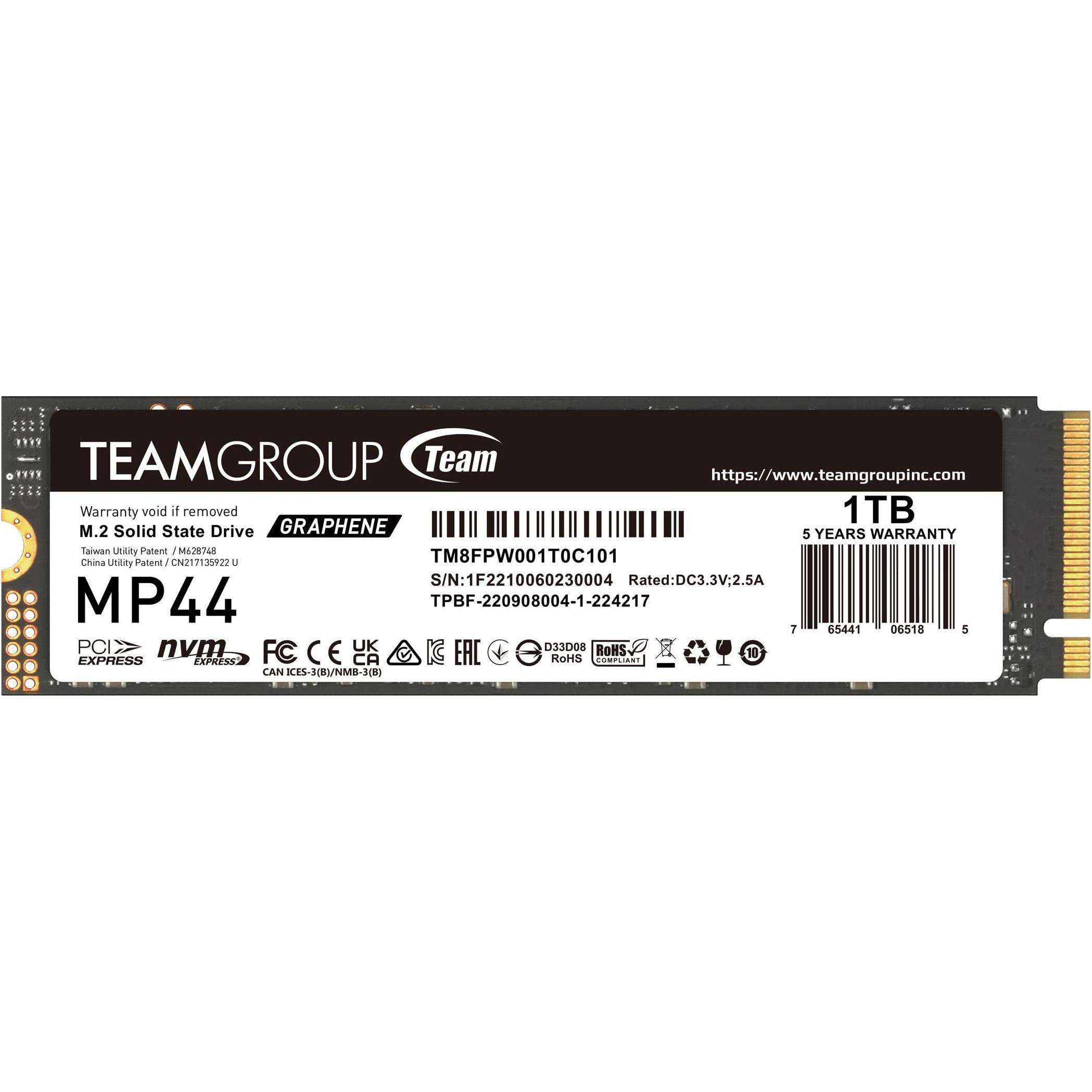 Team Group MP44 (1000 GB, M.2 2280), SSD