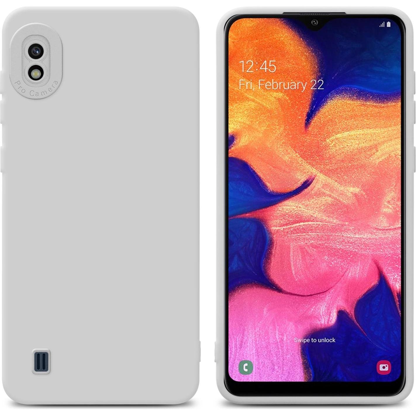 Cadorabo Hülle für Samsung Galaxy A10 im TPU Fluid LM162 Style (Samsung Galaxy A10), Smartphone Hülle, Weiss