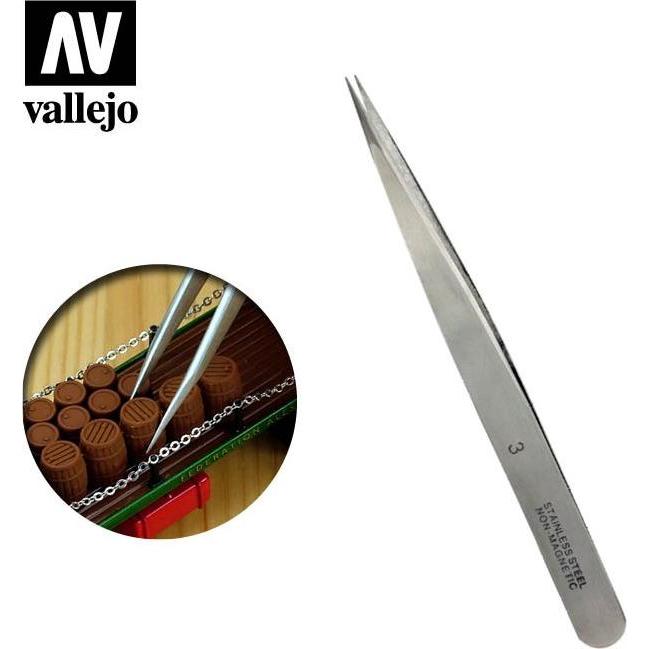 Thumbnail - Vallejo, Pinzette, Straight fine twezers (120 mm) (T12003)