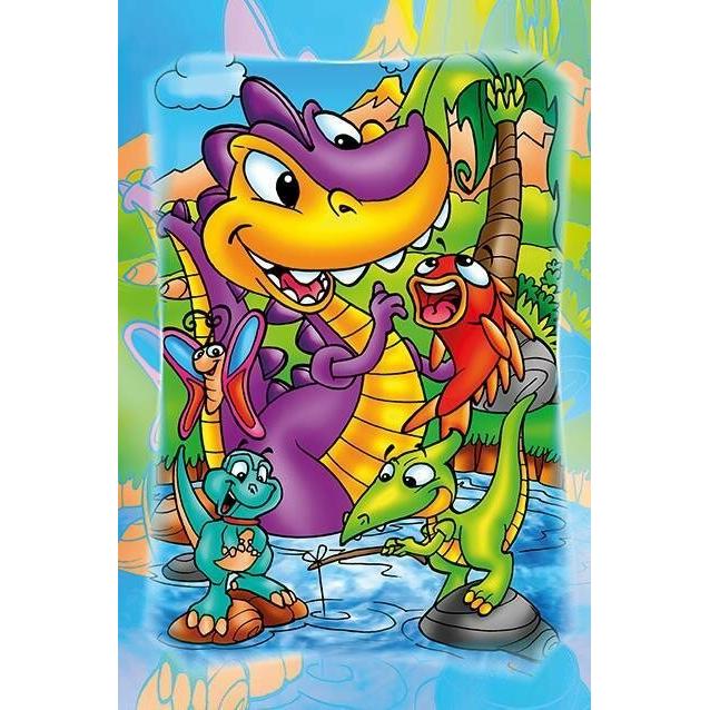 Thumbnail - Lamberth ART PUZZLE Holzpuzzle Dinosaurier auf Fisch 16 Teile (16 Teile)