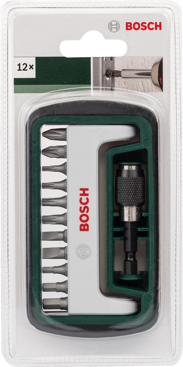 Produktbild Bosch Zubehör 12tlg. Schrauberbit-Set Standard, gemischt (S, PH, PZ, HEX, T) (Innensechskant, Innensechsrund TX)