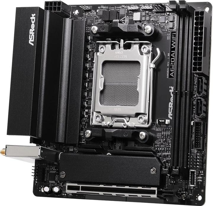 Image du produit AsRock A620AI WiFi AM5 mITX HDMI DDR5 retail (AM5, AMD A620, Mini-ATX)