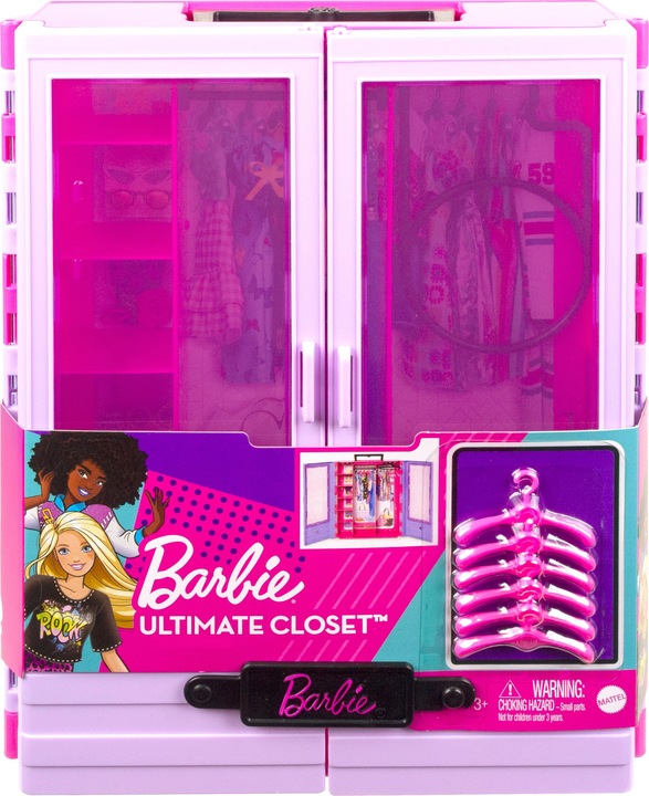 Immagine prodotto Barbie Armadio fashionistas, 6 appendini, per bambini dai 3 anni in su