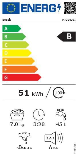 Energy Label Bosch Hausgeräte Accessory for washing/drying, WTZ2750X