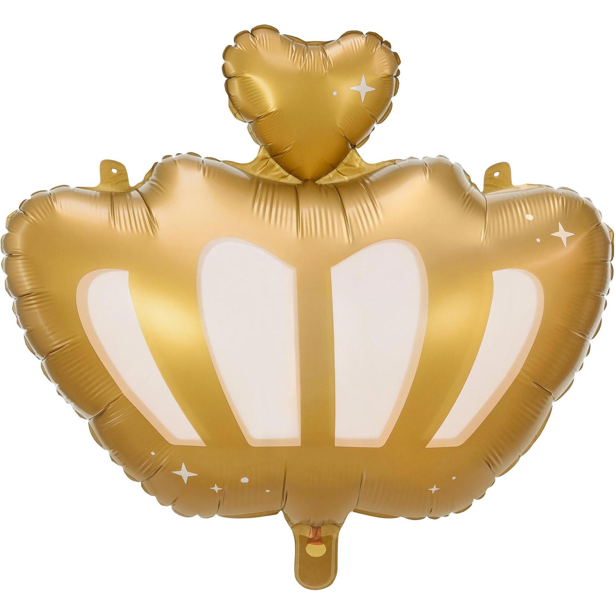 Partydeco Folienballon Krone 52 x 42 cm, Gold