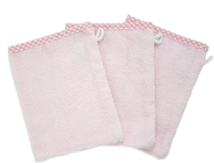 Produktbild Baby-Waschlappen & Waschhandschuhe Waschhandschuh 3er Pack - Uni Rosa