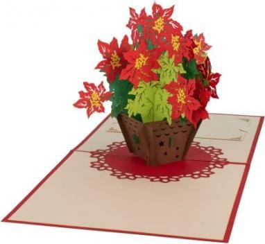 Hervorragend 3D Pop-up Karte Weihnachtsstern rot (1 pcs.)