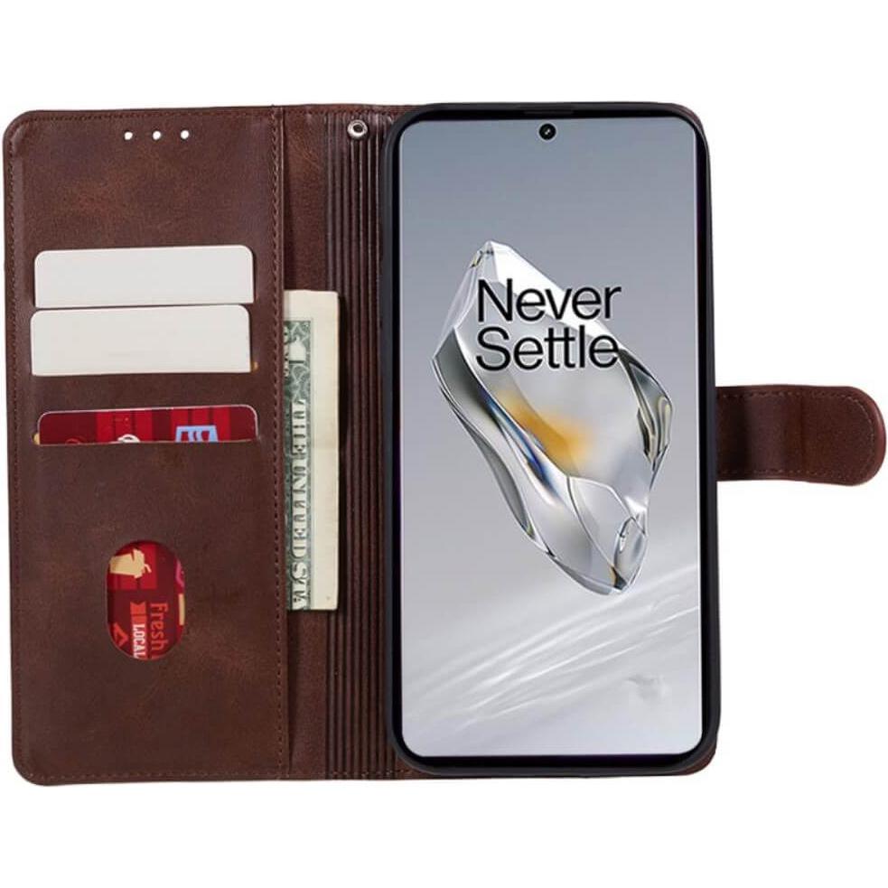 Thumbnail - Cover-Discount OnePlus 12R - Premium Handyhülle Etui braun (OnePlus 12R), Smartphone Hülle, Braun