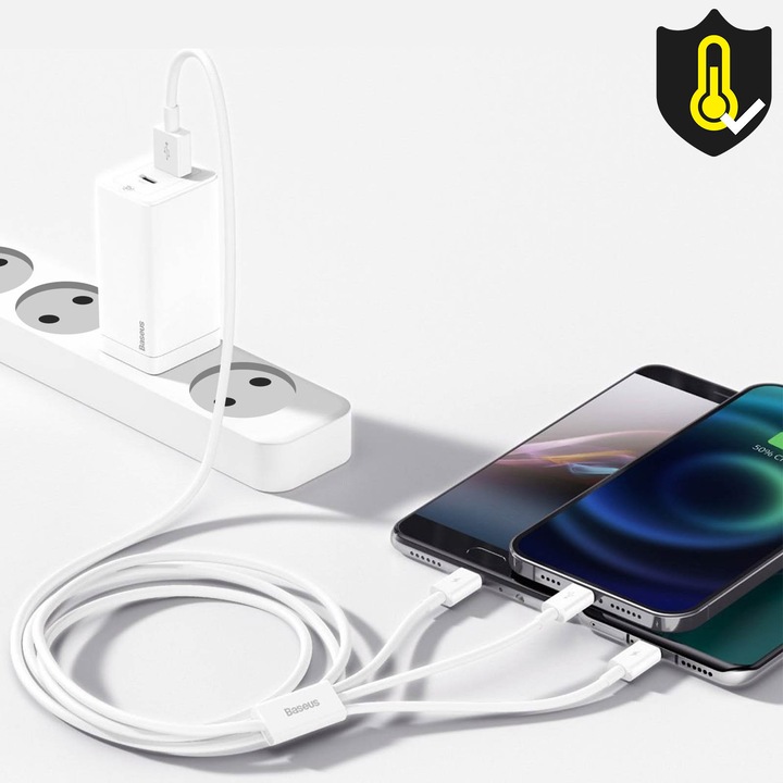 Actual product image Baseus 3 in 1 Multicharger USB-Cable (1.50 m, USB 2.0)