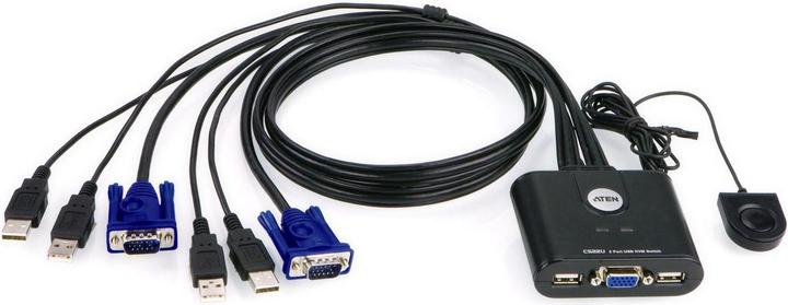 Aten CS22U, KVM-switch met 2 poorten, USB, VGA