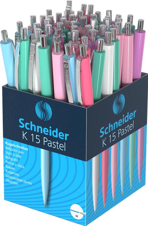 Actual product image Schneider Kugelschreiber K15 pastell ass 50St (colour assorted, Pastel shades, 50x)