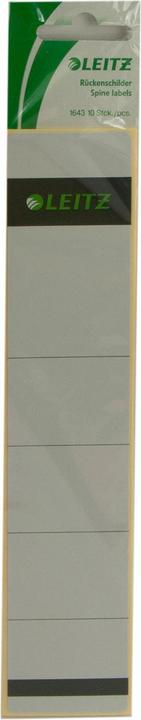 Produktbild Leitz Ordnerrücken-Etikett, 39 x 192 mm, kurz, schmal, grau passend für Standard- und Hartpapp
