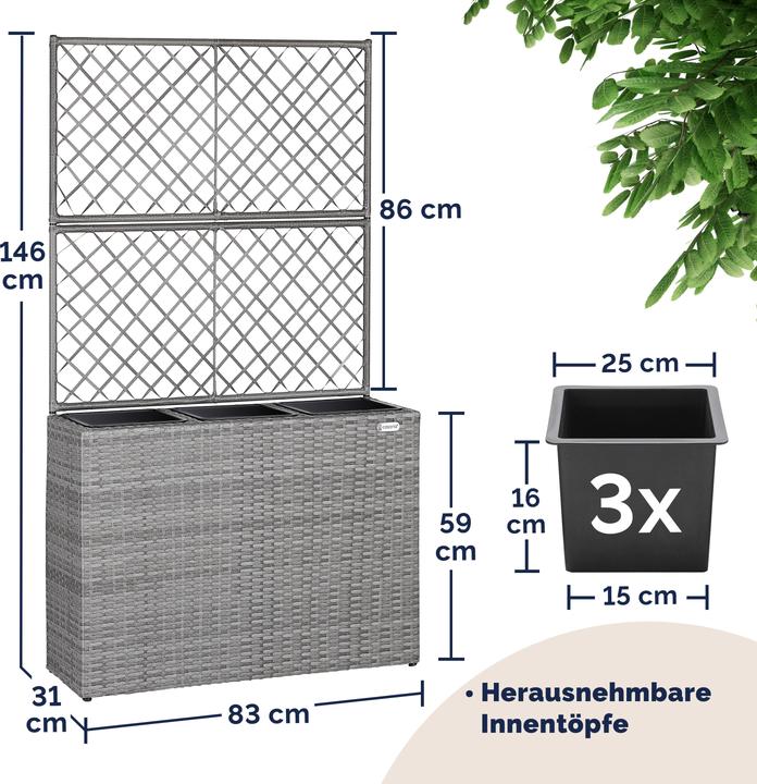Actual product image Casaria Flower box (83 x 30.50 x 60 cm)