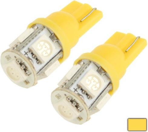 Immagine prodotto Hermex 2x T10 5 LED SMD Lampade di illuminazione per auto - Giallo XENON