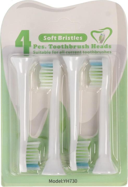 Produktbild AccuCell Zahnbürstenkopf Smart Cleaning Brush 3 für elektrische Zahnbürsten von Philips, 4 Stück (4 x)