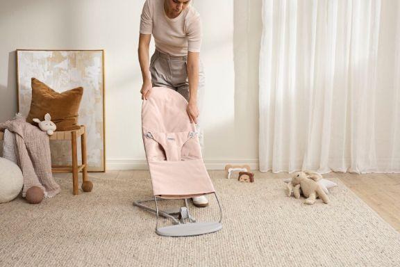 Produktbild BabyBjörn Wippe Bliss, Woven, hellrosa mélange