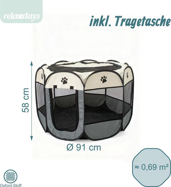 Image du produit Relaxdays Enclos chiots (Tente pour chiens)