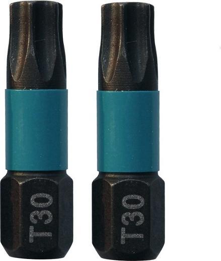 Actual product image Makita T-bit 30 length 25 mm, 2 pieces (Hexagon socket TX M30)