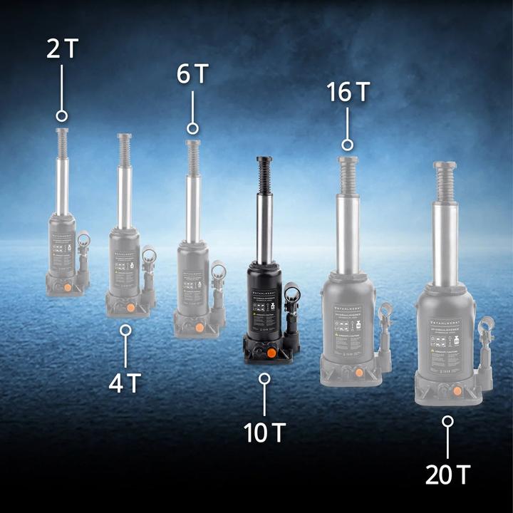 Produktbild Stahlwerk Hydraulikheber 10 Tonnen Hubkraft 200-405 mm Stempelwagenheber Autoheber Wagenheber