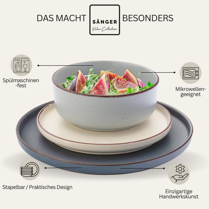 Actual product image Sänger Geschirr Tafelservice Bombay Moonlight (12 pcs.)