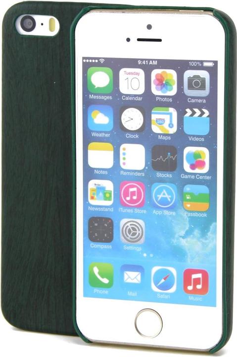 Produktbild König Design Apple iPhone 8 Plus TPU Handy Hülle Holz Optik Schutz Case Grün Cover Etuis Neu (Apple iPhone 8 Plus)