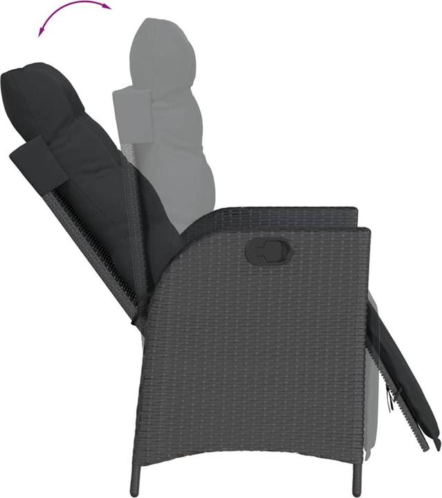 Immagine prodotto VidaXL Mobili da giardino set da pranzo set da giardino gruppo di sedute 7 pezzi in polirattan nero (190 cm)