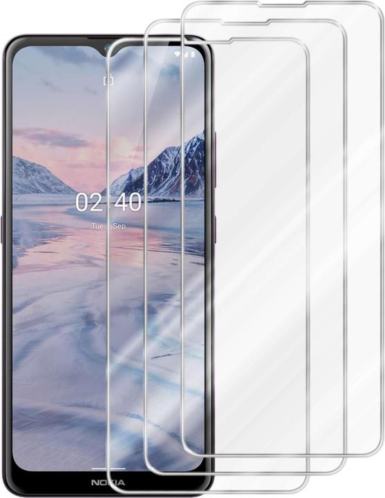 Actual product image Cadorabo Tempered Glass for Nokia 2,4 Fullcover 3x Pack (3 pcs., Nokia 2.4)