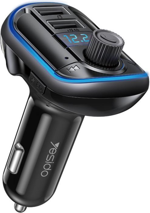 Actual product image Yesido Y44 Bluetooth FM Transmitter 3.1A Dual USB Ports