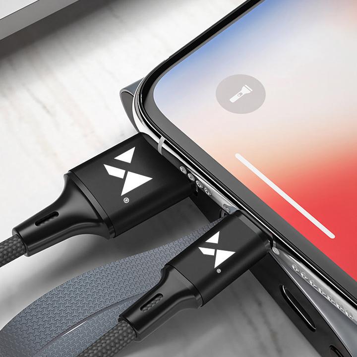 Actual product image Wozinsky cable USB - microUSB 2,4A 1m black (WUC-M1B) (1 m)