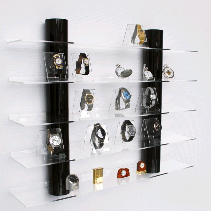 Actual product image Safe TopView wall shelf with black columns
