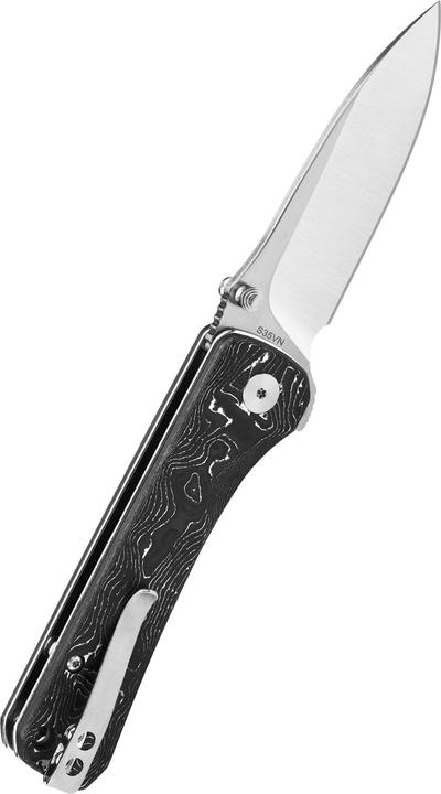 Produktbild QSP Knives Hawk S35VN Satin Aluminium Foil CF (8.20 cm)