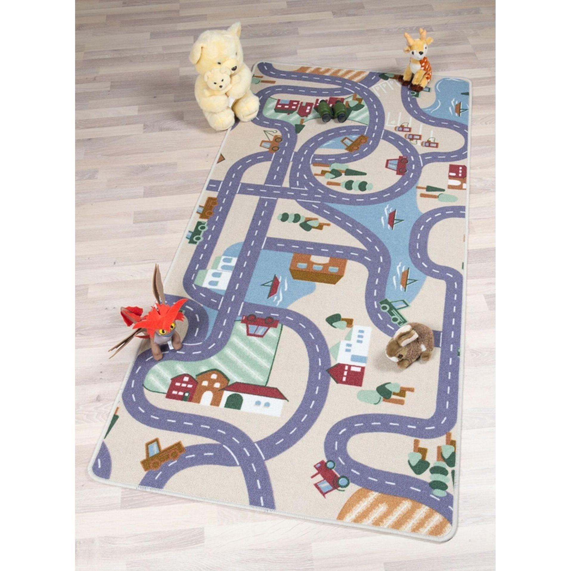 Meubinex, Spielteppich + Spielmatte, Scanroad Spielteppich ca. 80x120 cm (80 x 120 cm)