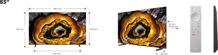 Produktbild TCL 85X955 (85", LED, Mini-LED, 4K, 2023, EU)