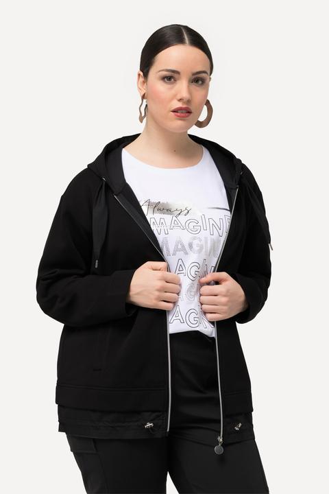 Produktbild Ulla Popken Kapuzenjacke, Bindeband, doppelter Saum (42, 44)
